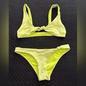 Topshop Neon Yellow Bikini Set